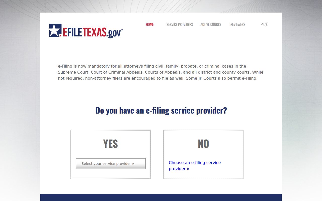 Cameron County case lookup distinction from eFileTexas filing