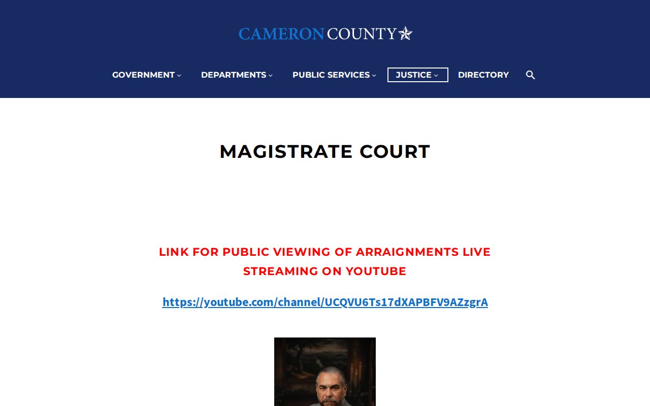 Cameron County criminal docket magistrate court access